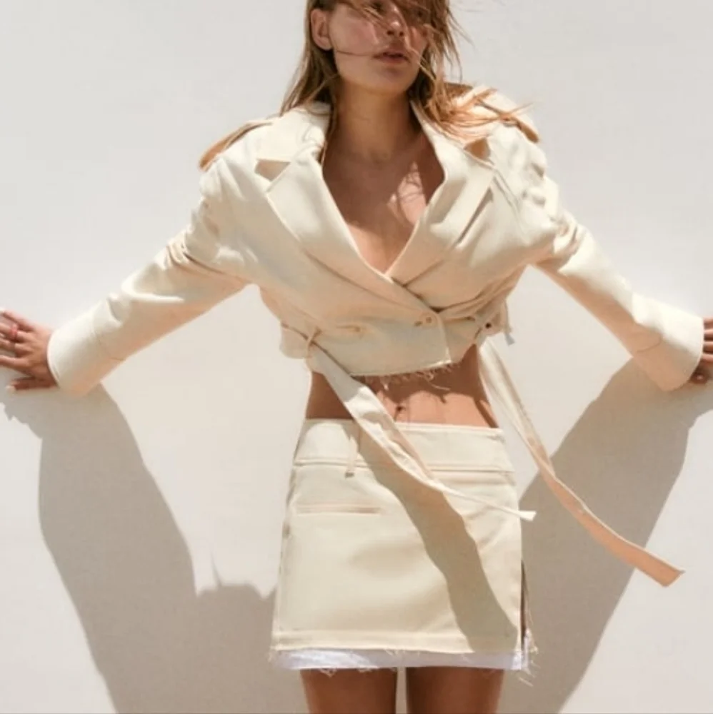 Zara Convertible Crop Cotton Jacket